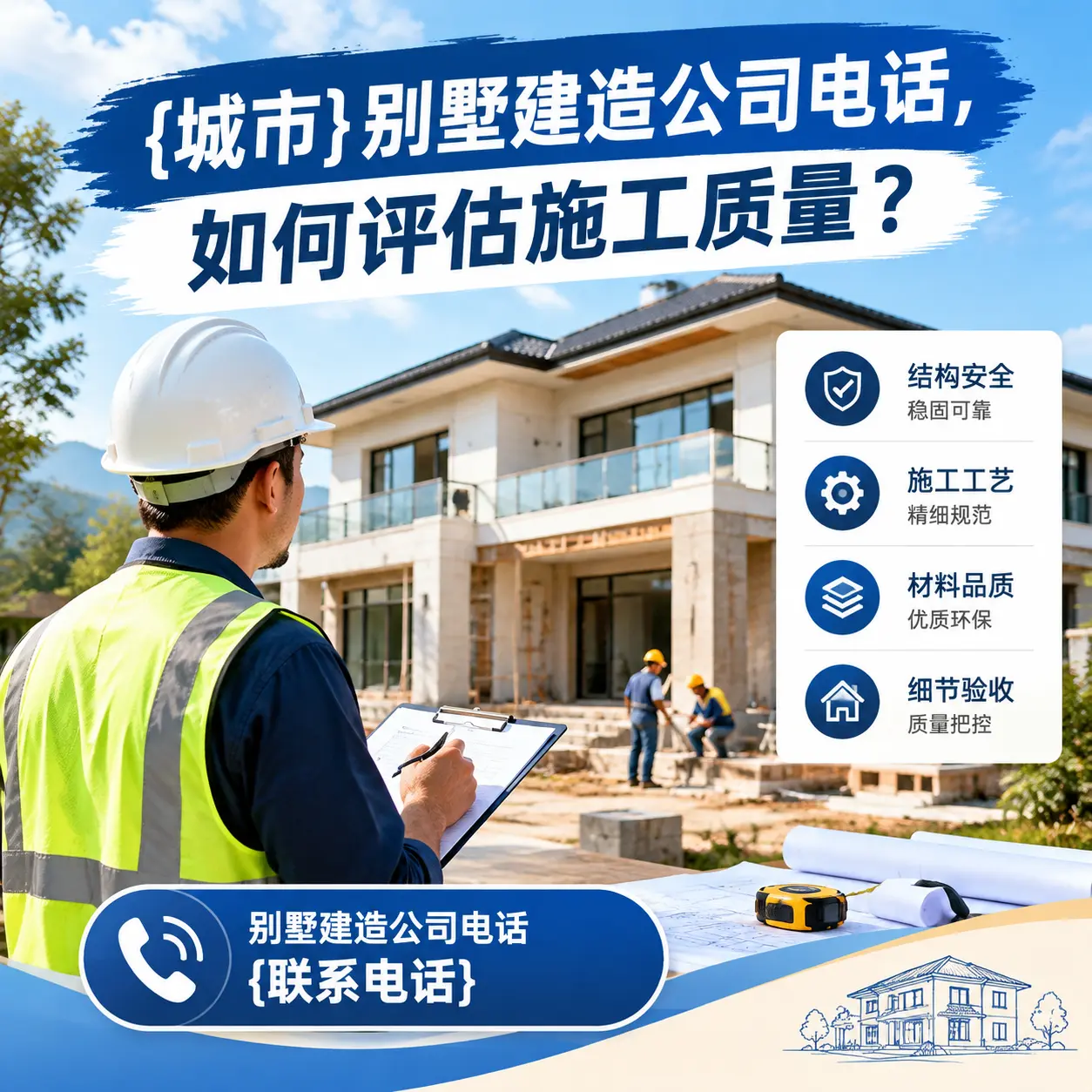 贞丰别墅建造公司电话,如何评估施工质量?