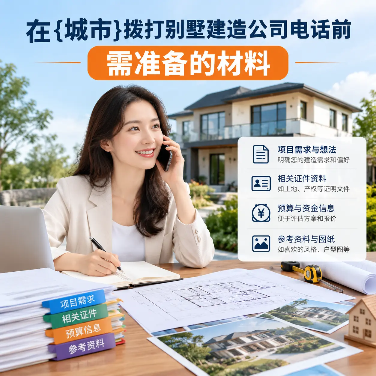 在贞丰拨打别墅建造公司电话前需准备的材料