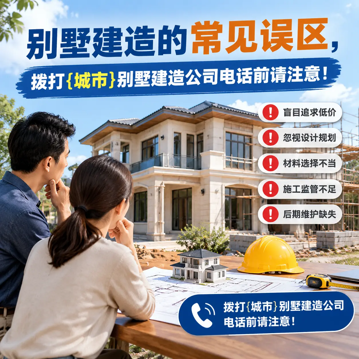 别墅建造的常见误区,拨打贞丰别墅建造公司电话前请注意!