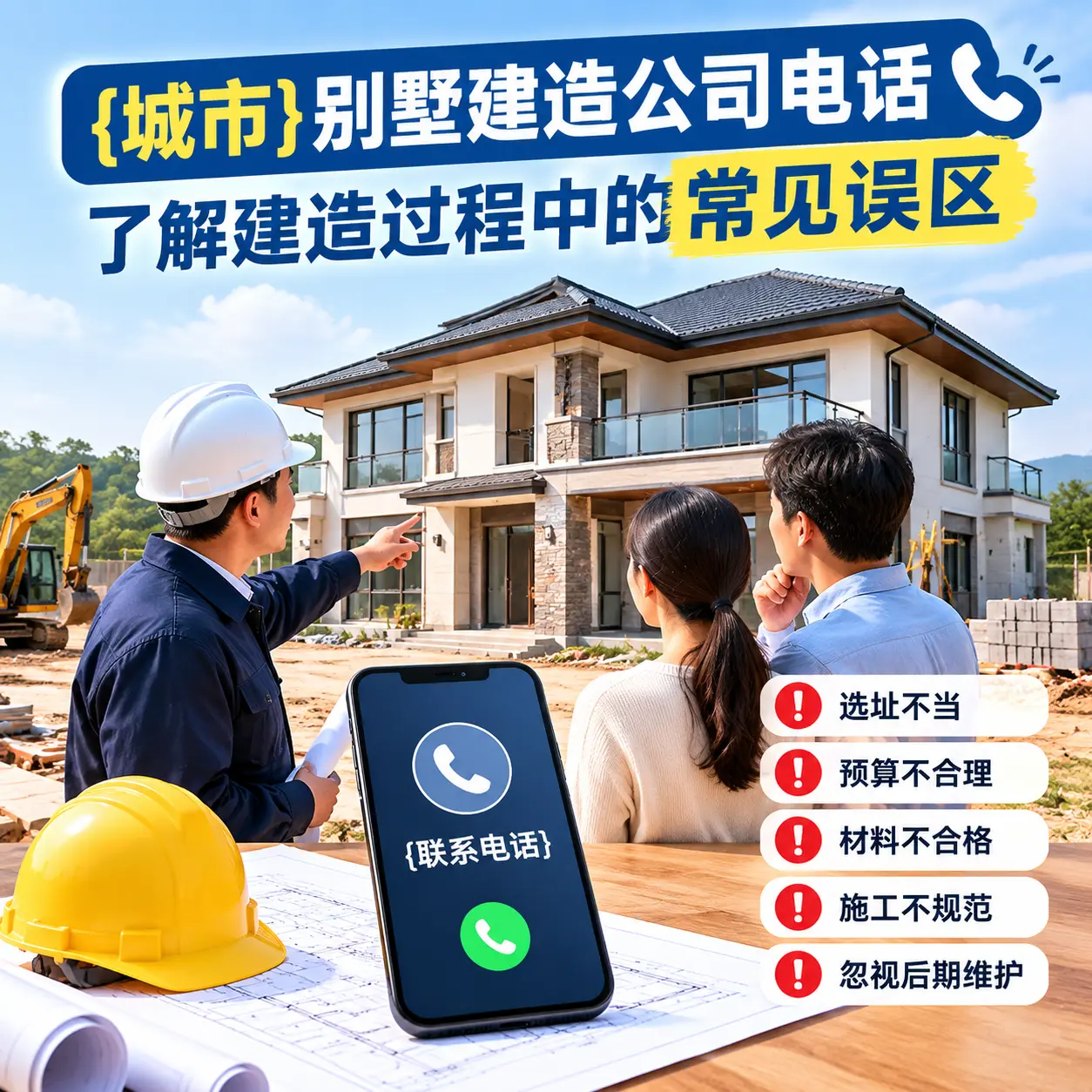 贞丰别墅建造公司电话，了解建造过程中的常见误区